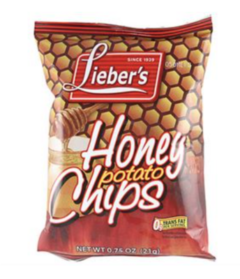 Lieber's Potato Chips Honey Flavored, Passover 0.75 oz 8 pack