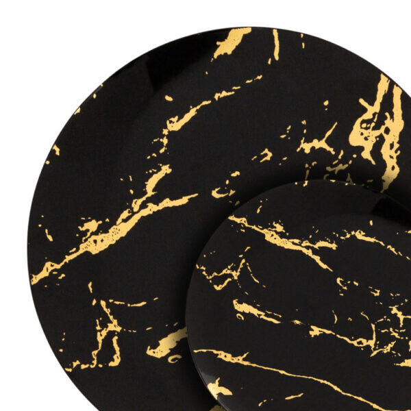 Gold Stroke Black 10.25&quot; &amp; 7.5&quot; Plate Combo Pack (32 Count)