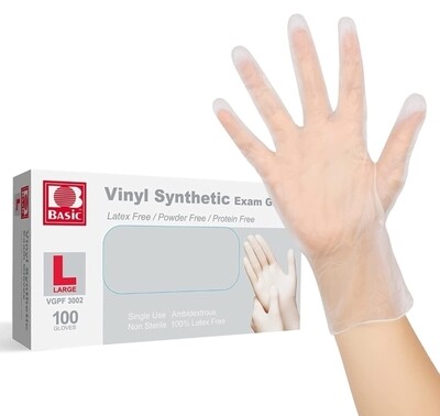 Vinyl Gloves powder free Size L