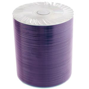DVD-R, 16X, 4.7GB, Silver Thermal Hub Printable, 600 Discs, 100 Disc Shrink Wrapped Packs