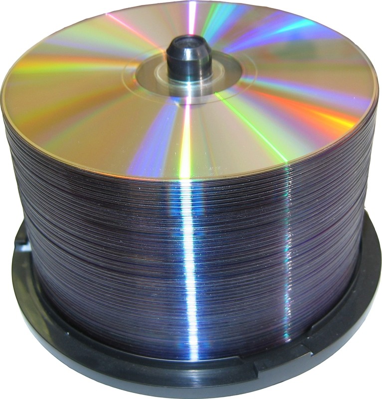 DVD+R DL, 2.4X, 8.5GB, Silver Thermal Hub Printable, 200 Discs, 50 Disc Cake Box Spindles