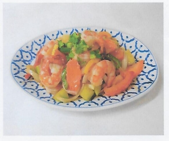 31. (p) Crevettes à la sauce : ( Sauce au choix )