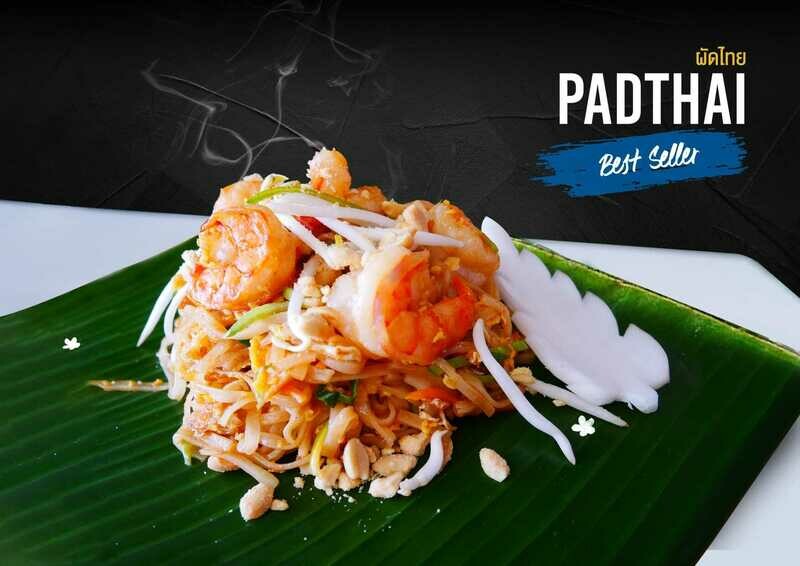 PADTHAI-Nouille Sautées crevettes / poulet / mixte Fried noodles shrimp/ chcken/ mexte