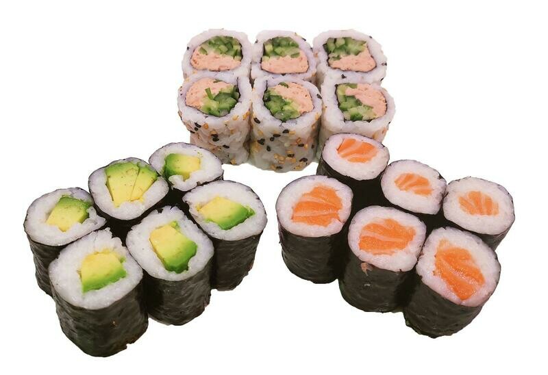 Lunch maki ( 18pc ) (Sushi, Saumon, Gourmand).