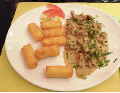 Émincé de veau à la zurichoise