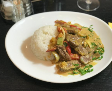 Émincé de bœuf au curry