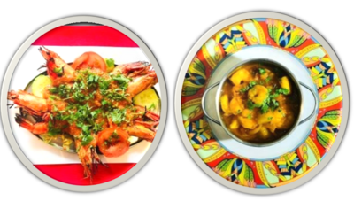 Crevettes / Spécialités de fruit de mer.