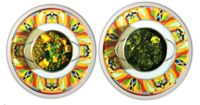 Plats de légumes.