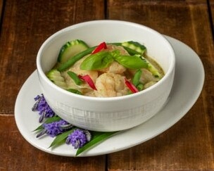 CREVETTES CURRY VERT