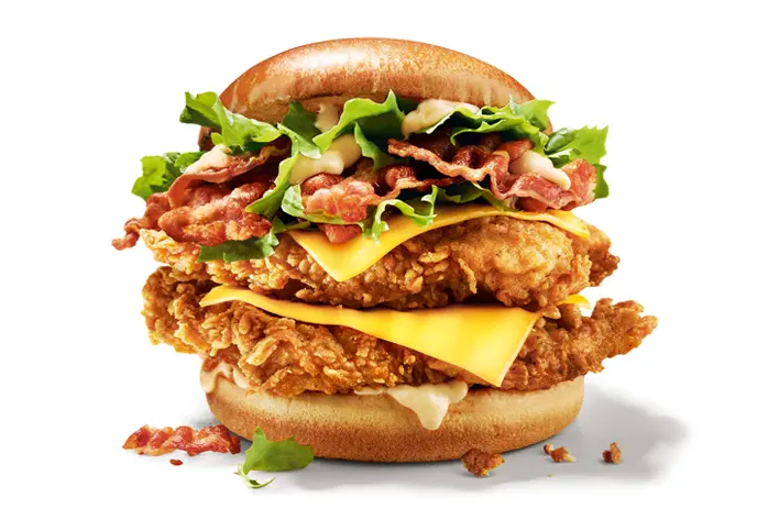 Burger double cheese &amp; Bacon