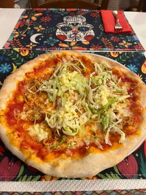 Pizza au tinga poulet