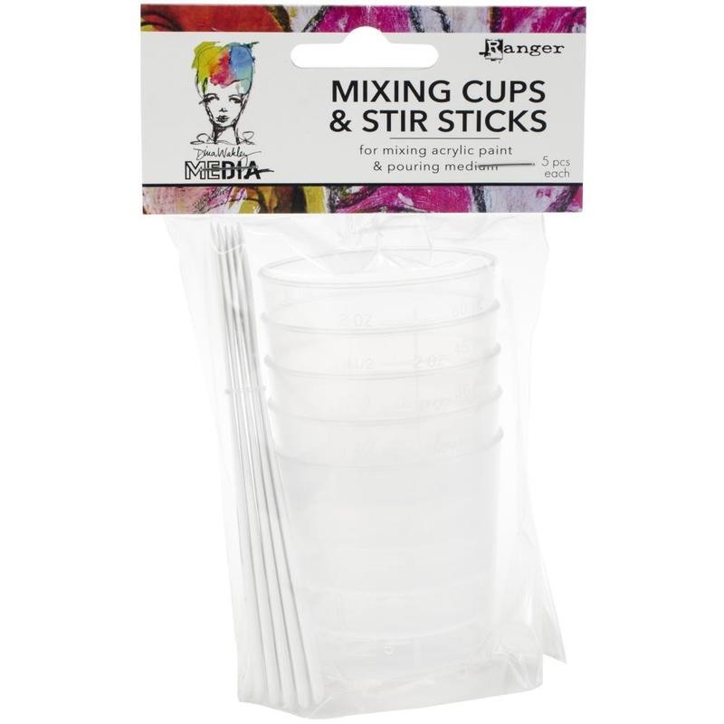 Dina Wakley MEdia Mixing Cups and Stir Sticks