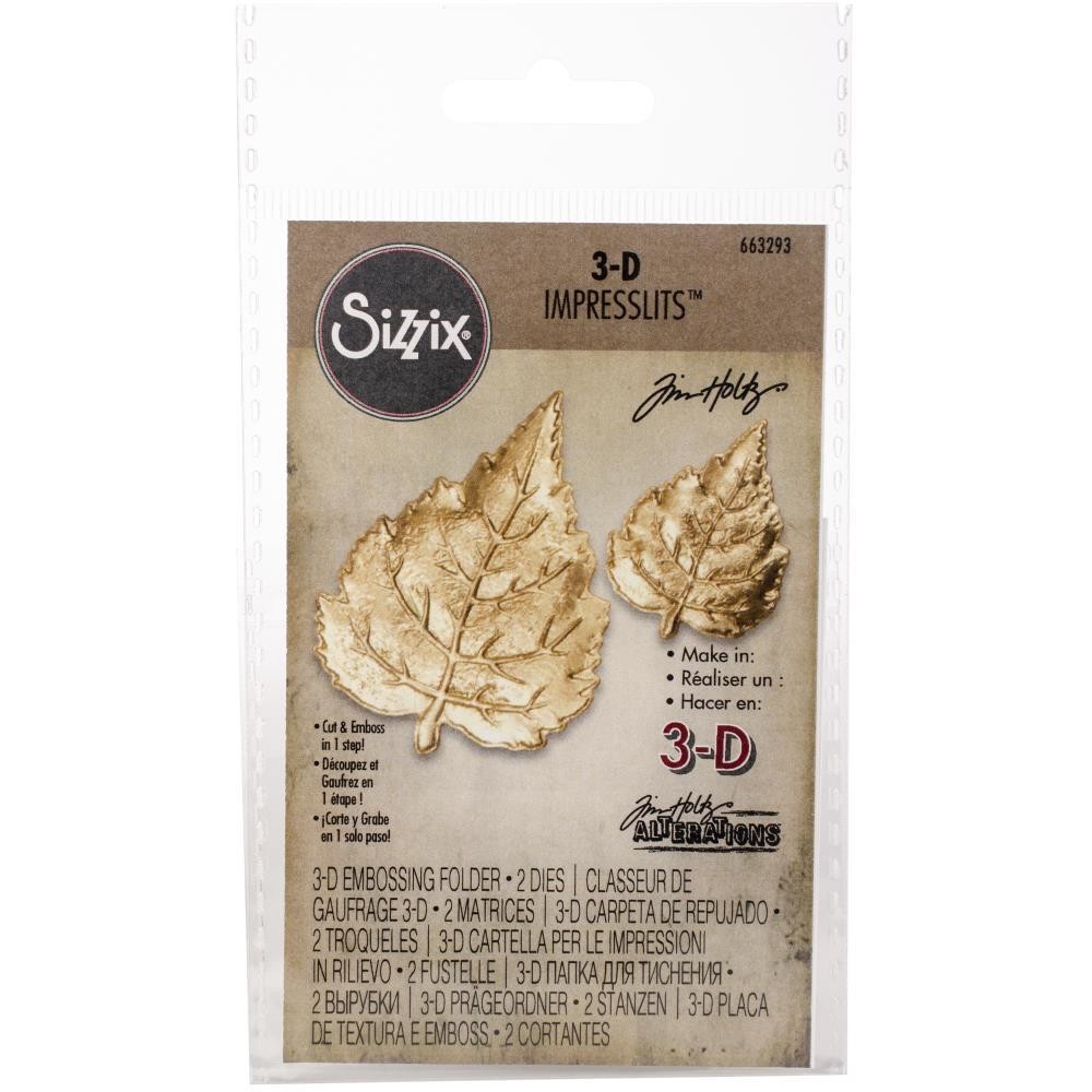 Tim Holtz Sizzix 3-D Impresslits Leaf