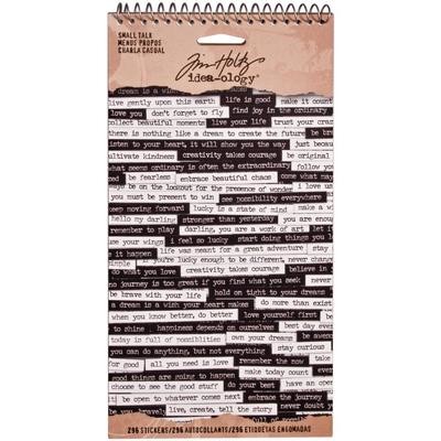 Tim Holtz Idea-ology Spiral Bound Sticker Book Small Talk