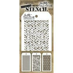 Tim Holtz Mini Layering Stencil Set of 3 - Assorted