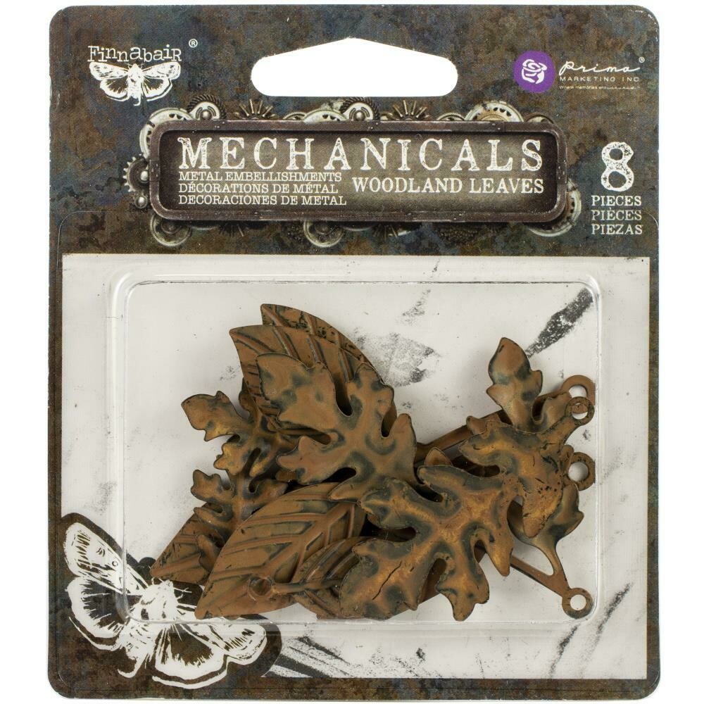 Finnabair Mechanicals Metal Embellishments Woodland Leaves