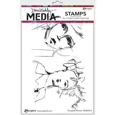 Dina Wakley Media Cling Stamps Thoughtful Women