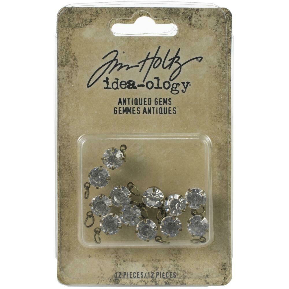 Tim Holtz Idea-Ology Metal Adornments Antiqued Gems