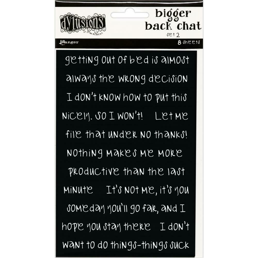 Dylusions Bigger Back Chat Stickers Black Set #2
