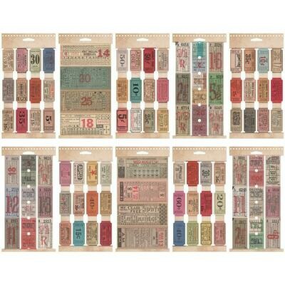 Tim Holtz Idea-ology Stickers Ticket Book