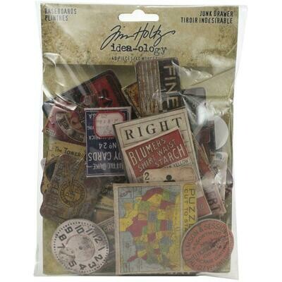 Tim Holtz Idea-ology Chipboard Baseboards Junk Drawer