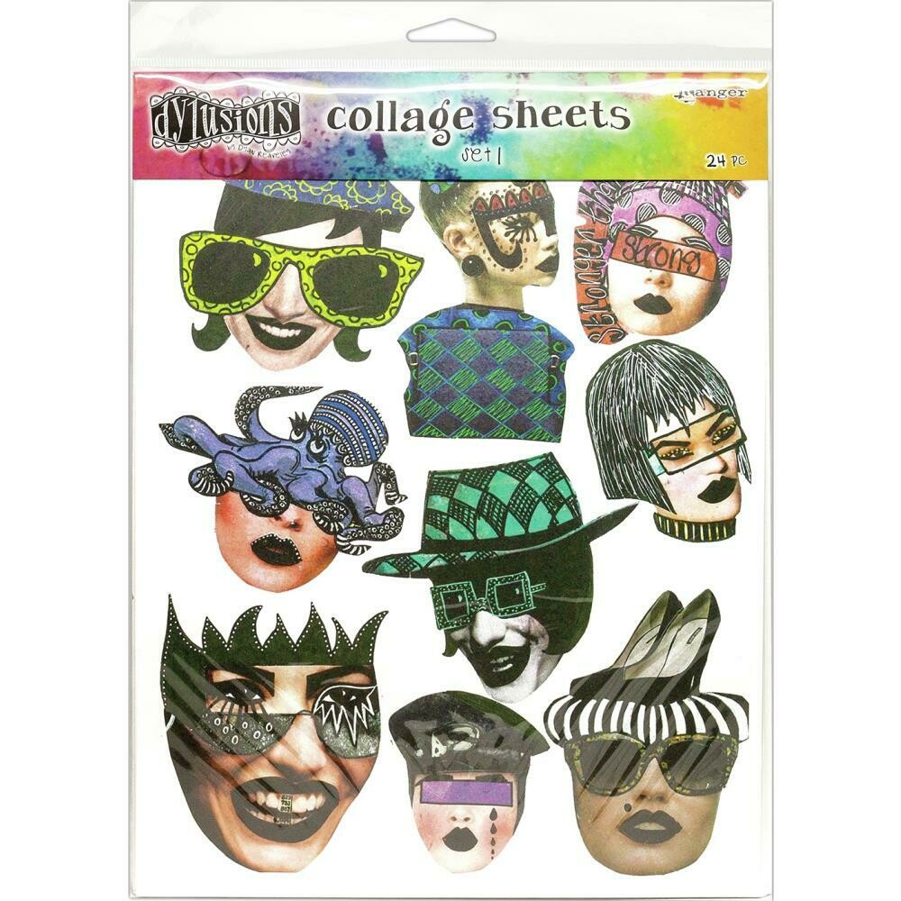 Dylusions Collage Sheets 8.5&quot;X11&quot; Set 1