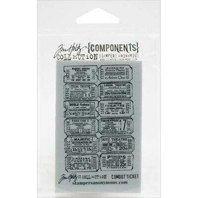 Tim Holtz Cling Stamps 2.5&quot;X3.5&quot; - Assorted