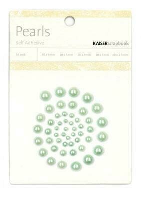Kaisercraft Pearls - Assorted, Colour: Ice Green