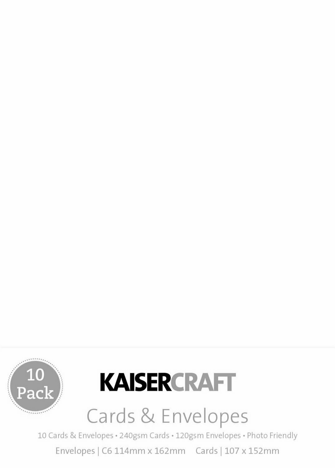 Kaisercraft Card Pack White