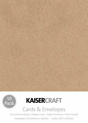 Kaisercraft Card Pack Kraft