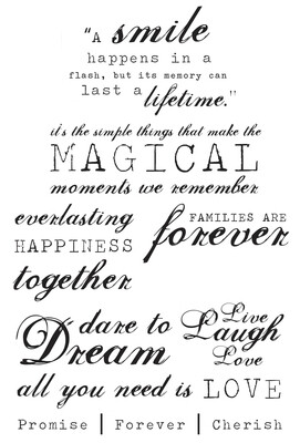 Kaisercraft Clear Stamps 6&quot;X4&quot; Sentiments - Together