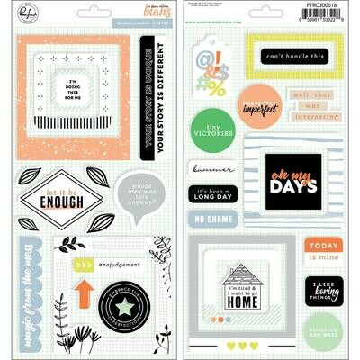 Pinkfresh - A Case Of The Blahs Chipboard Stickers 32/Pkg