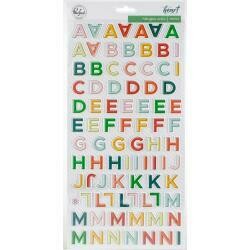 Pinkfresh Let Your Heart Decide Puffy Alpha Stickers 166/pkg
