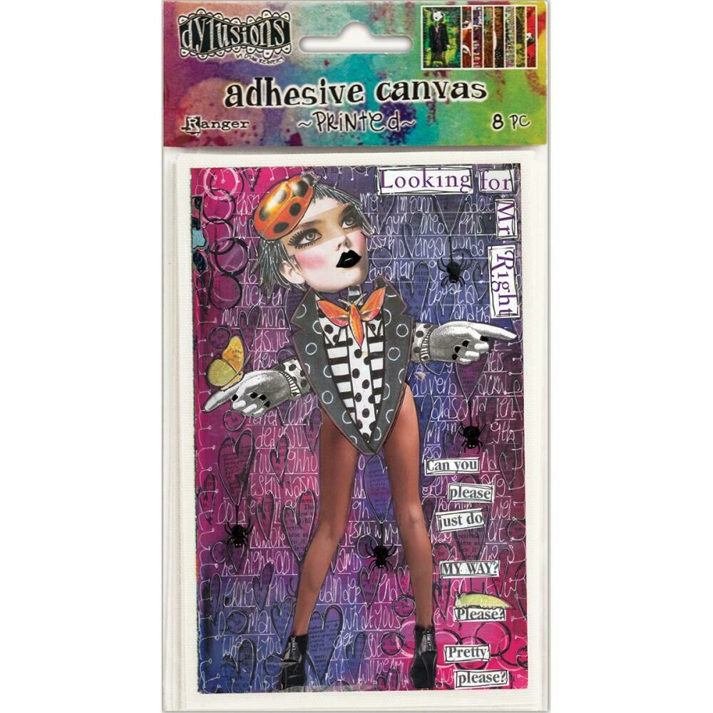 Dylusions Adhesive Canvas - Assorted