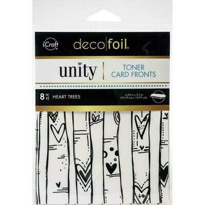 Decofoil Toner Card Front Heart Trees