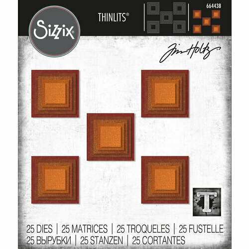 Tim Holtz Sizzix Thinlits Dies Stacked Squares