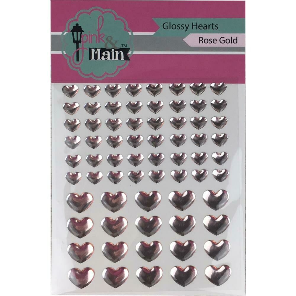 Pink &amp; Main Glossy Hearts Rose Gold