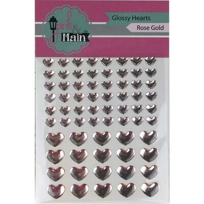 Pink &amp; Main Glossy Hearts Rose Gold