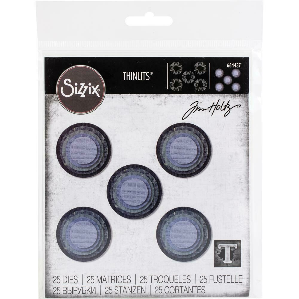 Tim Holtz Sizzix Thinlits Dies Stacked Circles