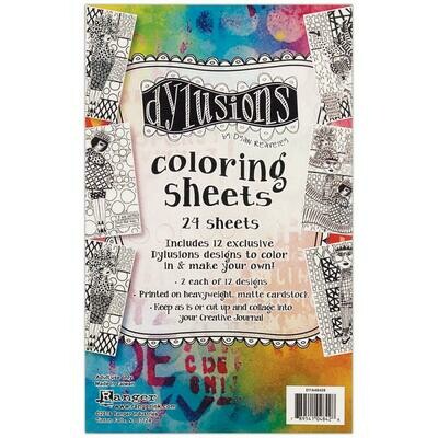 Dylusions Colouring Sheets - Assorted