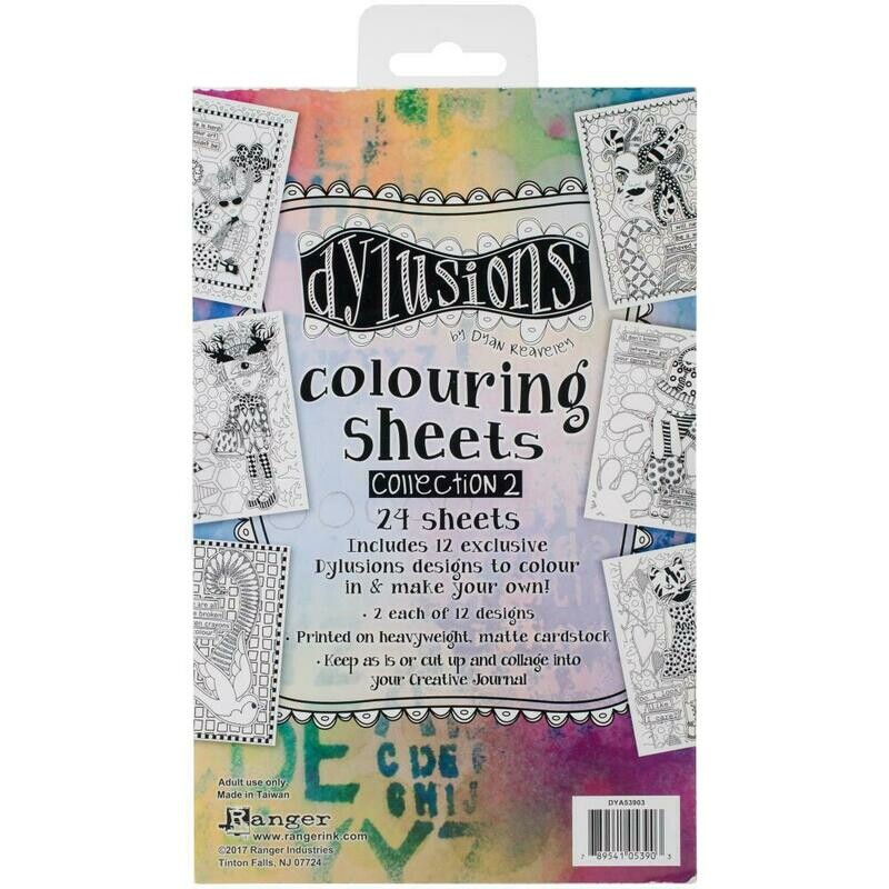 Dylusions Colouring Sheets - Assorted