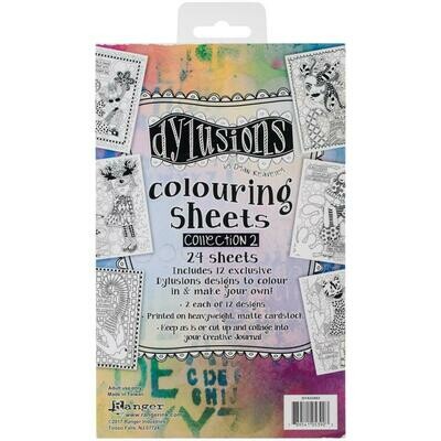 Dylusions Colouring Sheets - Assorted