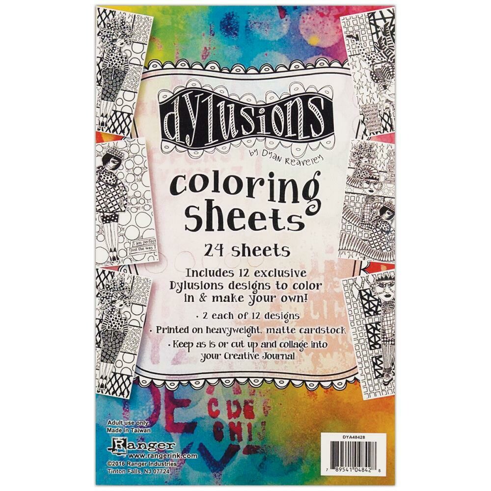 Dylusions Colouring Sheets - Assorted, Set: Set 1