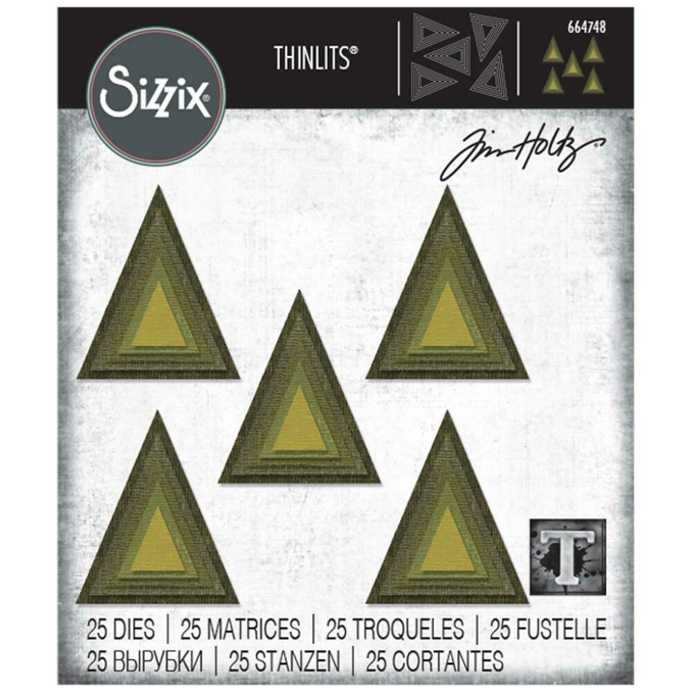Tim Holtz Sizzix Thinlits Dies Stacked Triangles