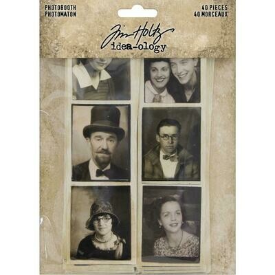 Tim Holtz Idea-ology Photobooth Vintage Photo Strips 40/Pkg