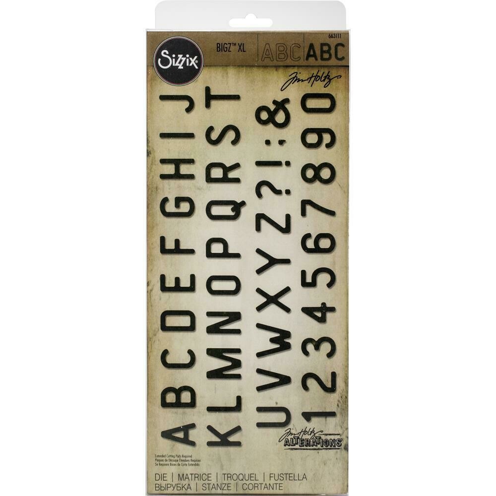 Tim Holtz Sizzix Bigz XL Die Letterboard 1&quot; Tall