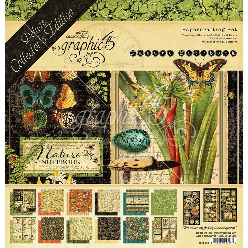 Graphic 45 Nature Notebook Deluxe Collector&#39;s Edition Pack 12&quot;X12&quot;