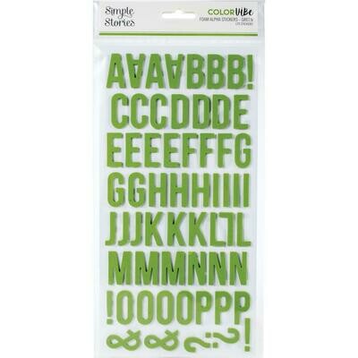 Simple Stories Color Vibe Foam Alpha Stickers 6x12 129/pkg - Assorted