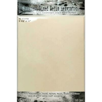 Tim Holtz Distress Mixed Media Heavystock  8.5x11 10/pkg