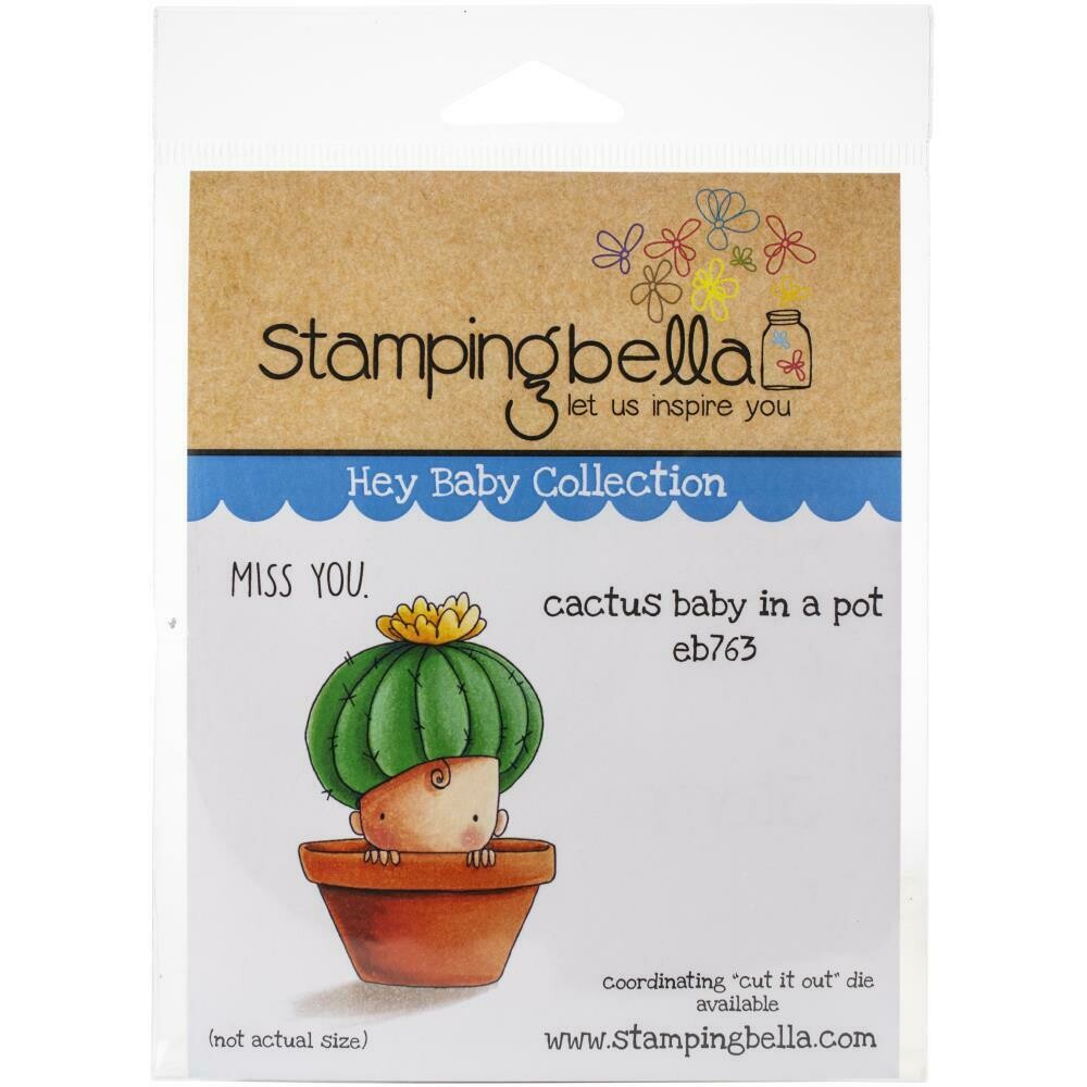 Stamping Bella Hey Baby Collection - Assorted, Style: Cactus baby in a pot eb763